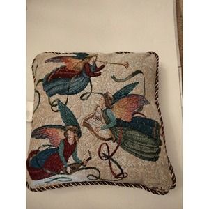 Mohawk Christmas Trio Angle Gold Sparkle Throw Pillow 15" X 15".